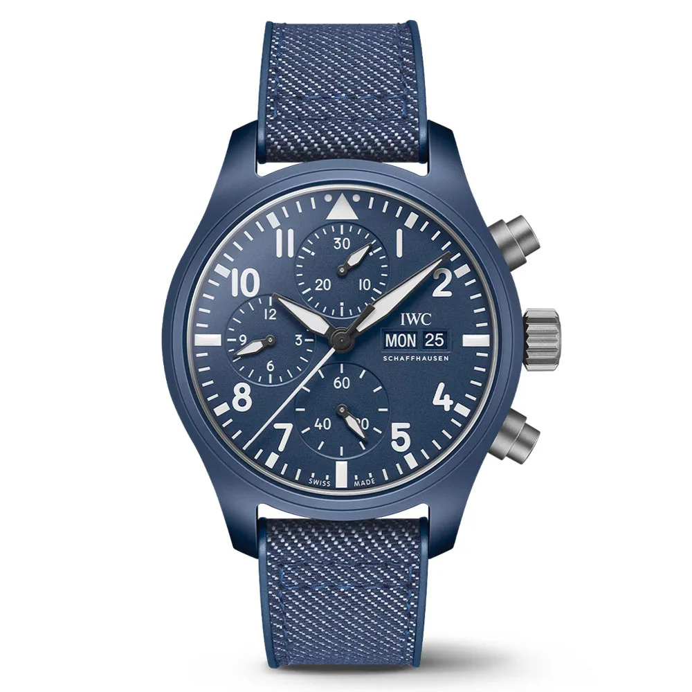 Iwc Iw389404 Chronograph 41 Top Gun Oceana Blue Dial Pilot'S Watch