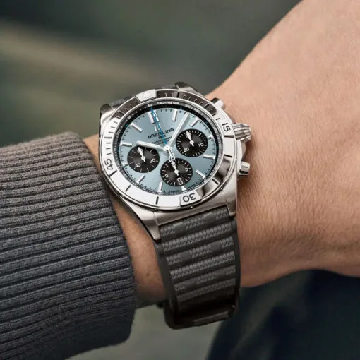 Breitling Pb0134101C1S2 Chronomat B01 42 Stainless Steel - Platinum Ice Blue Dial Watch - Image 3