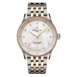 Breitling U77320E61A1U1 Navitimer Quartz 32 Stainless Steel - Red Gold Mother-of-Pearl Dial Watch