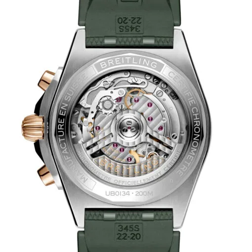 Breitling Ub0134131L1S1 Chronomat B01 42 Stainless Steel Red Gold Green Dial Watch - Image 2