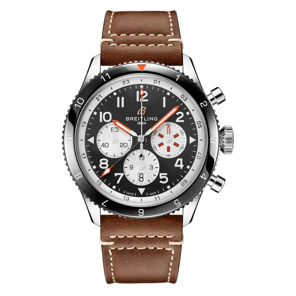Breitling Yb04451A1B1X1 Super Avi B04 Chronograph Gmt 46 Mosquito Black Dial Watch