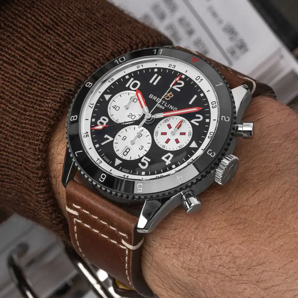Breitling Yb04451A1B1X1 Super Avi B04 Chronograph Gmt 46 Mosquito Black Dial Watch - Image 3
