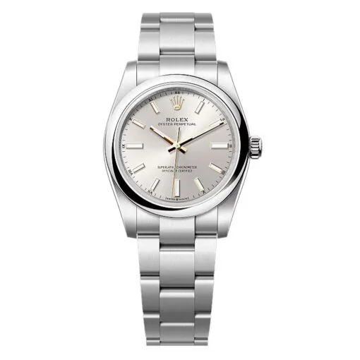 Rolex 124200-0001 Oyster Perpetual 34Mm Stainless Steel Silver Dial Watch