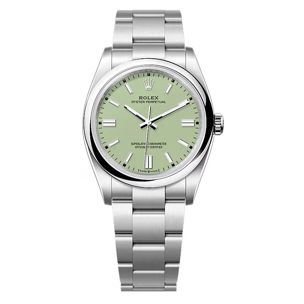 Rolex 126000-0011 Oyster Perpetual 36Mm Stainless Steel Pistachio Dial Watch