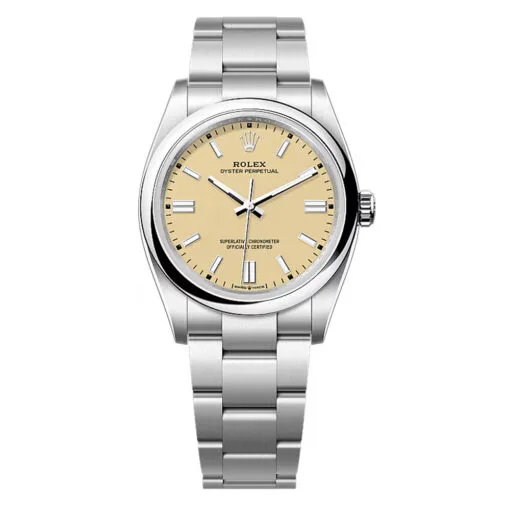 Rolex 126000-0012 Oyster Perpetual 36Mm Stainless Steel Beige Dial Watch