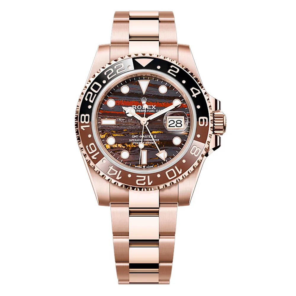 Rolex 126715Chnr-0002 Gmt-Master Ii 40Mm Everose Gold Oyster Tiger Iron Dial Watch