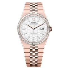 Rolex 127385TBR-0003 Land-Dweller 40mm White Dial Everose Gold - Diamond Jubilee Watch