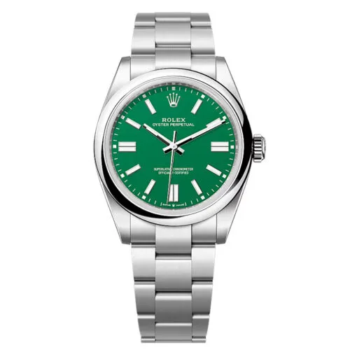 Rolex 134300-0004 Oyster Perpetual 41Mm Stainless Steel Green Dial Watch