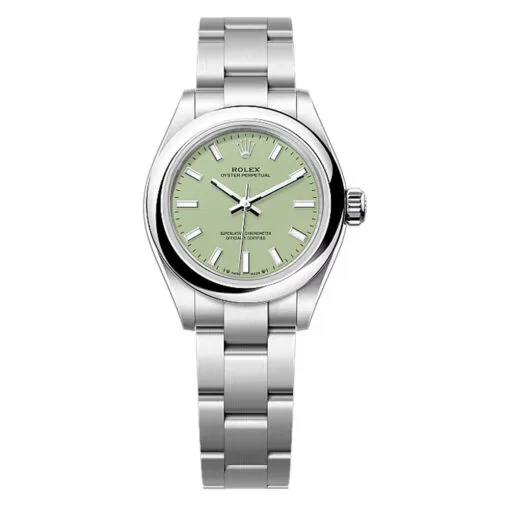 Rolex 276200-0006 Oyster Perpetual 28Mm Stainless Steel Pistachio Dial Watch