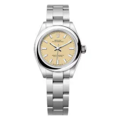 Rolex 276200-0007 Oyster Perpetual 28mm Stainless Steel Beige Dial Watch
