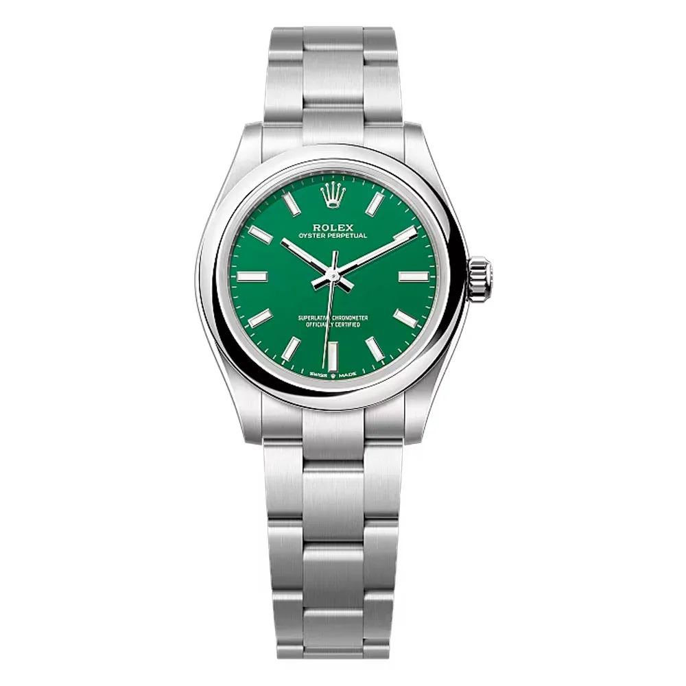 Rolex 277200-0006 Oyster Perpetual 31Mm Stainless Steel Green Dial Watch