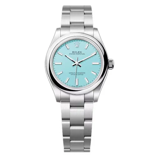 Rolex 277200-0007 Oyster Perpetual 31Mm Stainless Steel Turquoise Dial Watch