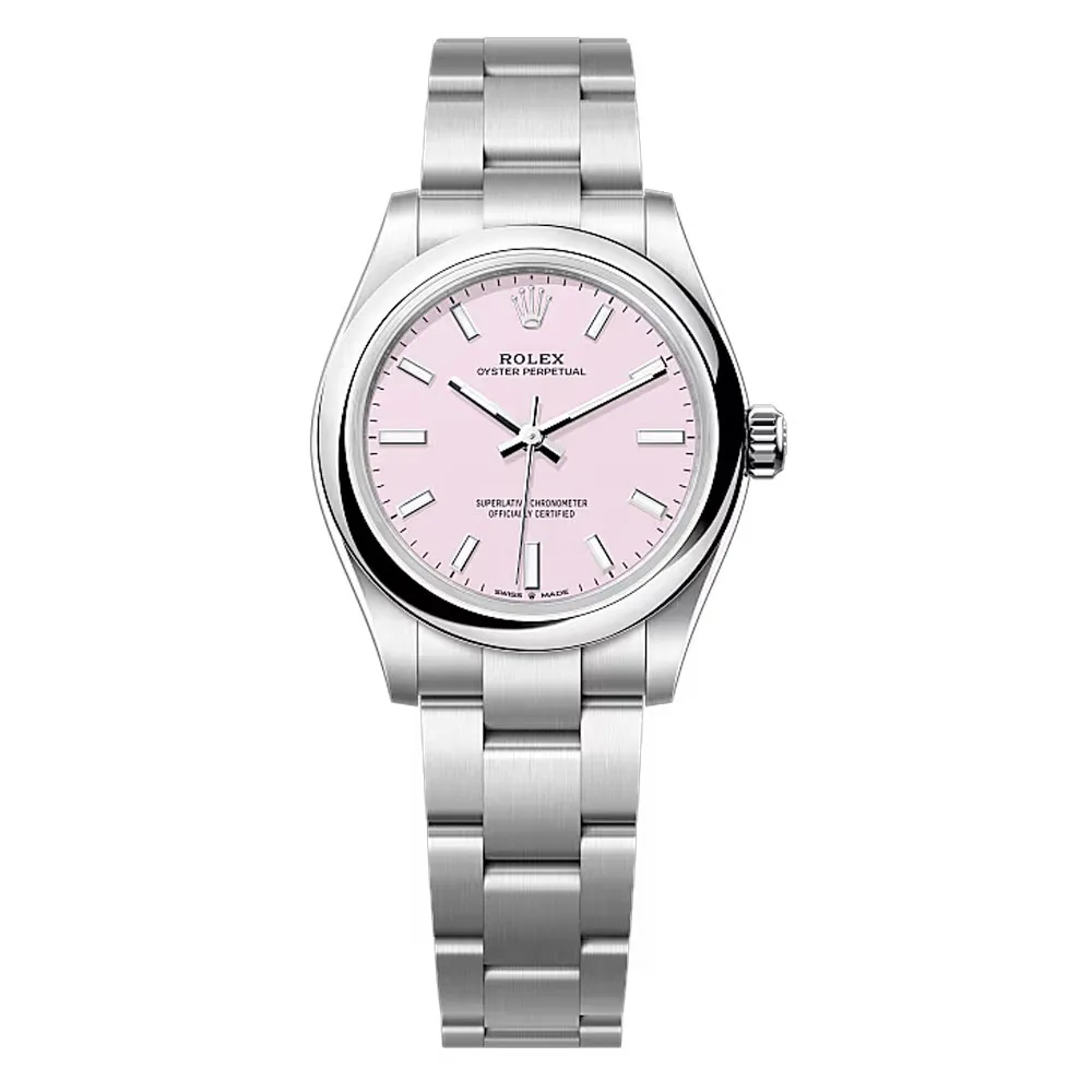 Rolex 277200-0009 Oyster Perpetual 31Mm Stainless Steel Pink Dial Watch