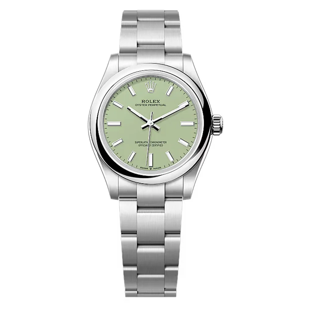 Rolex 277200-0012 Oyster Perpetual 31Mm Stainless Steel Pistachio Dial Watch
