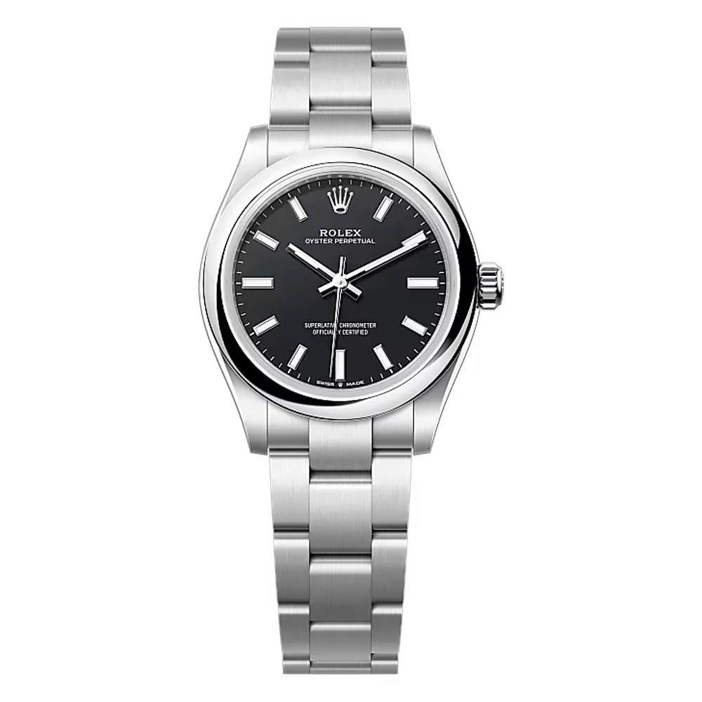 Rolex 277200-0016 Oyster Perpetual 31Mm Stainless Steel Black Dial Watch