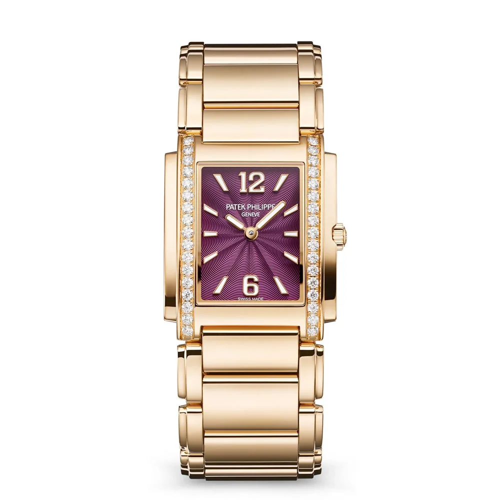 Patek Philippe 4910/1201R-010 Twenty~4 Purple Dial Rose Gold Ladies Watch
