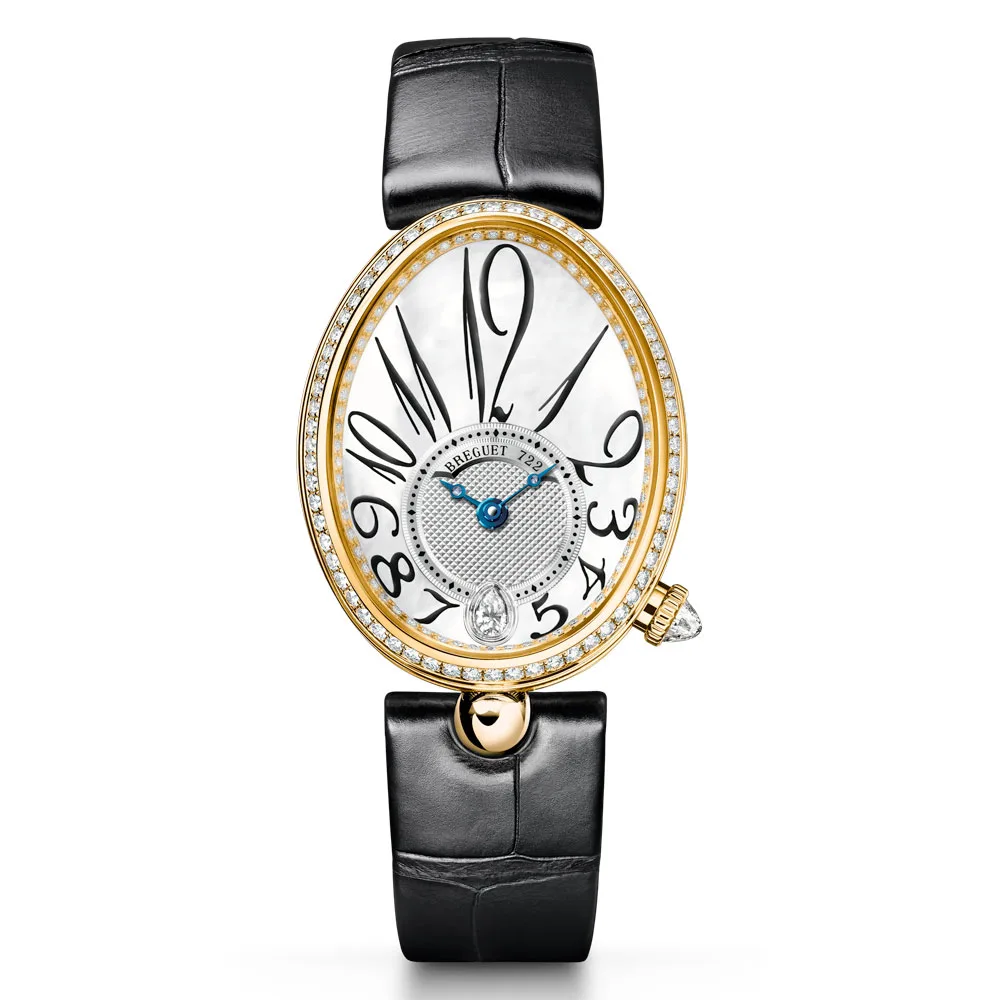 Breguet 8918Ba/58/964 D00D 3L Reine De Naples 8918 Yellow Gold White Mother-Of-Pearl Dial Watch