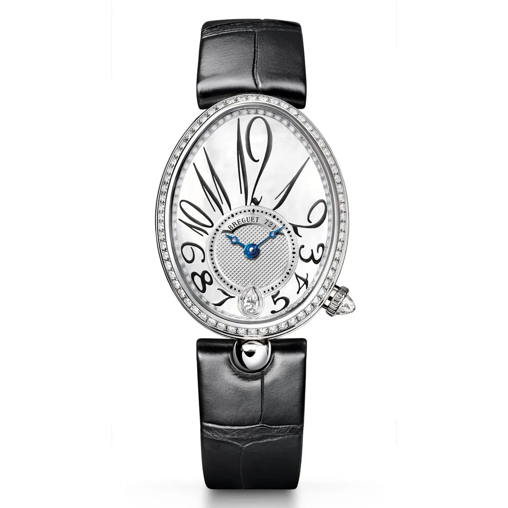 Breguet 8918Bb/58/964 D00D Reine De Naples 8918 White Gold - Diamond Mother-Of-Pearl Dial Watch