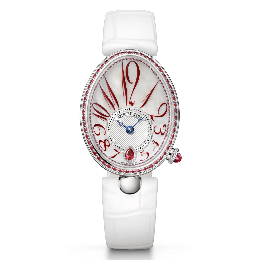 Breguet 8918Bb/5R/964 R00R Reine De Naples 8918 White Gold - Rubies Mother-Of-Pearl Dial Watch