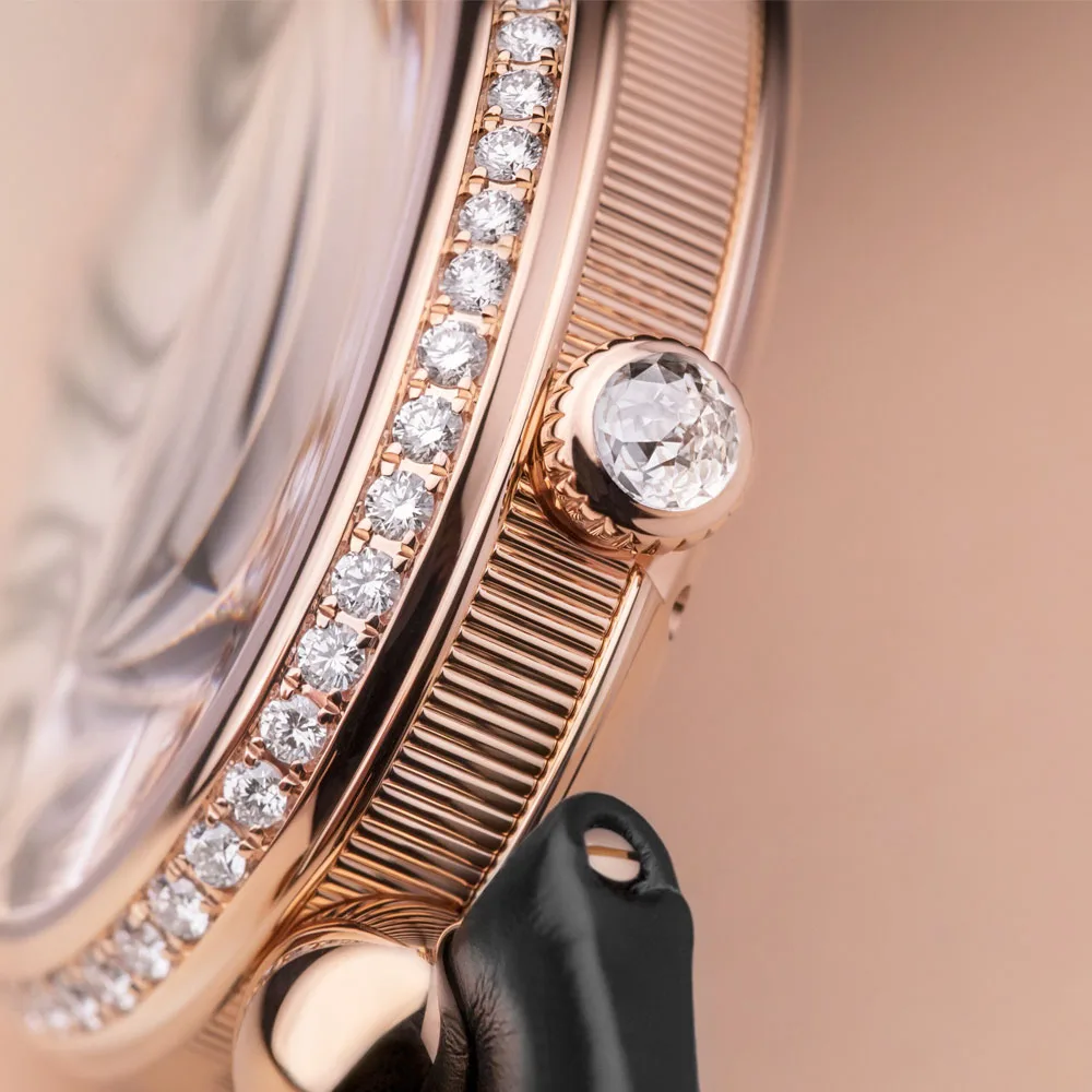 Breguet 8918Br/58/964 D00D 3L Reine De Naples 8918 Rose Gold - Diamond Mother-Of-Pearl Dial Watch - Image 2