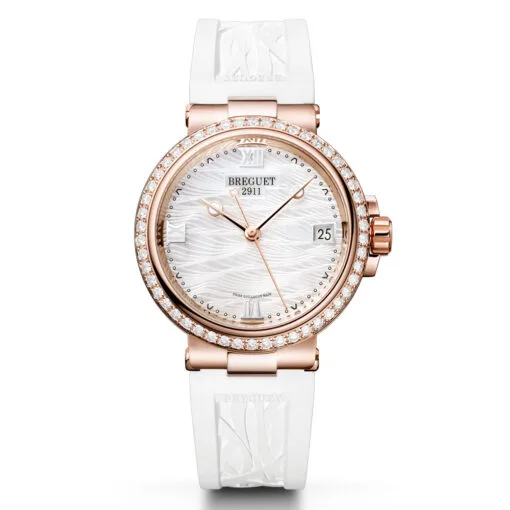 Breguet 9518Br/52/584 D000 Marine 9518 Rose Gold - Diamond Mother-Of-Pearl Dial Watch