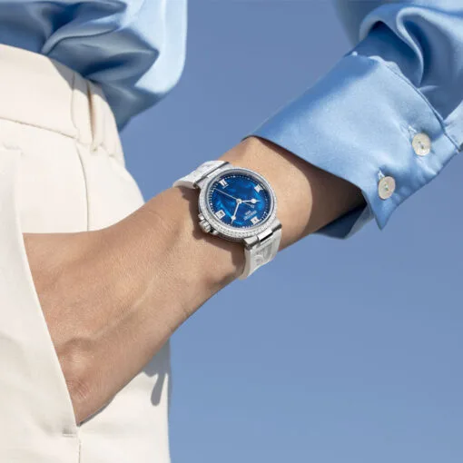 Breguet 9518St/E2/584 D000 Marine 9518 Stainless Steel - Diamond Blue Dial Watch - Image 2