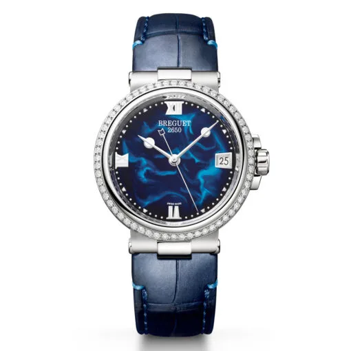 Breguet 9518St/E2/984 D000 Marine 9518 Stainless Steel - Diamond Blue Dial Watch