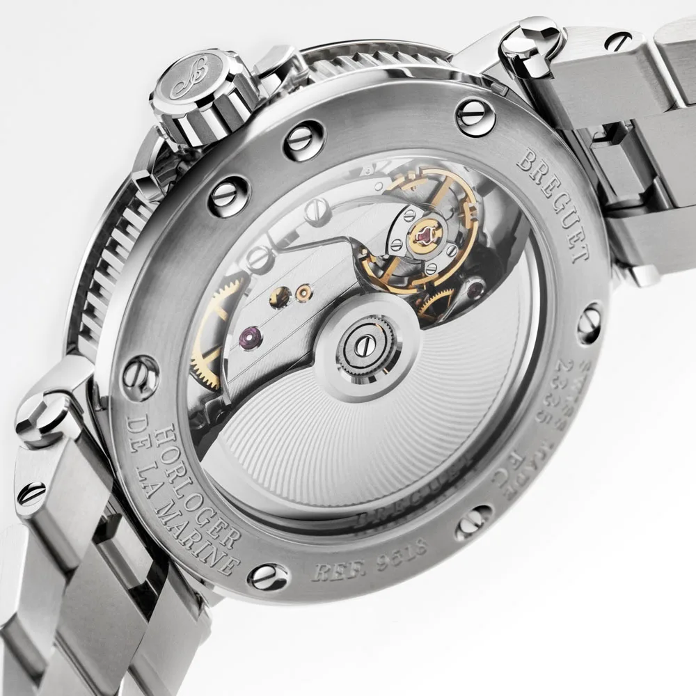 Breguet 9518St/Yd/S80 D0 01 Marine 9518 Stainless Steel - Diamond Blue Dial Watch - Image 2