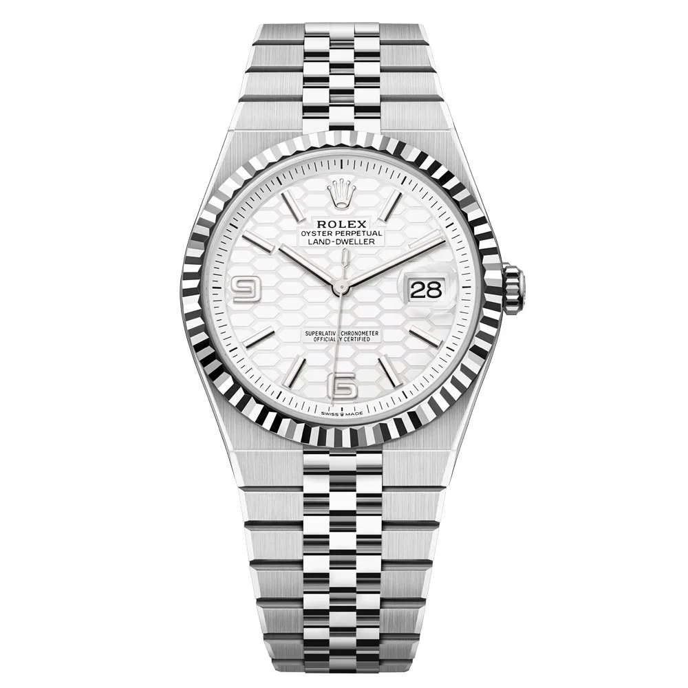 Rolex 127334-0001 Land-Dweller 40Mm White Dial Oystersteel Jubilee Watch