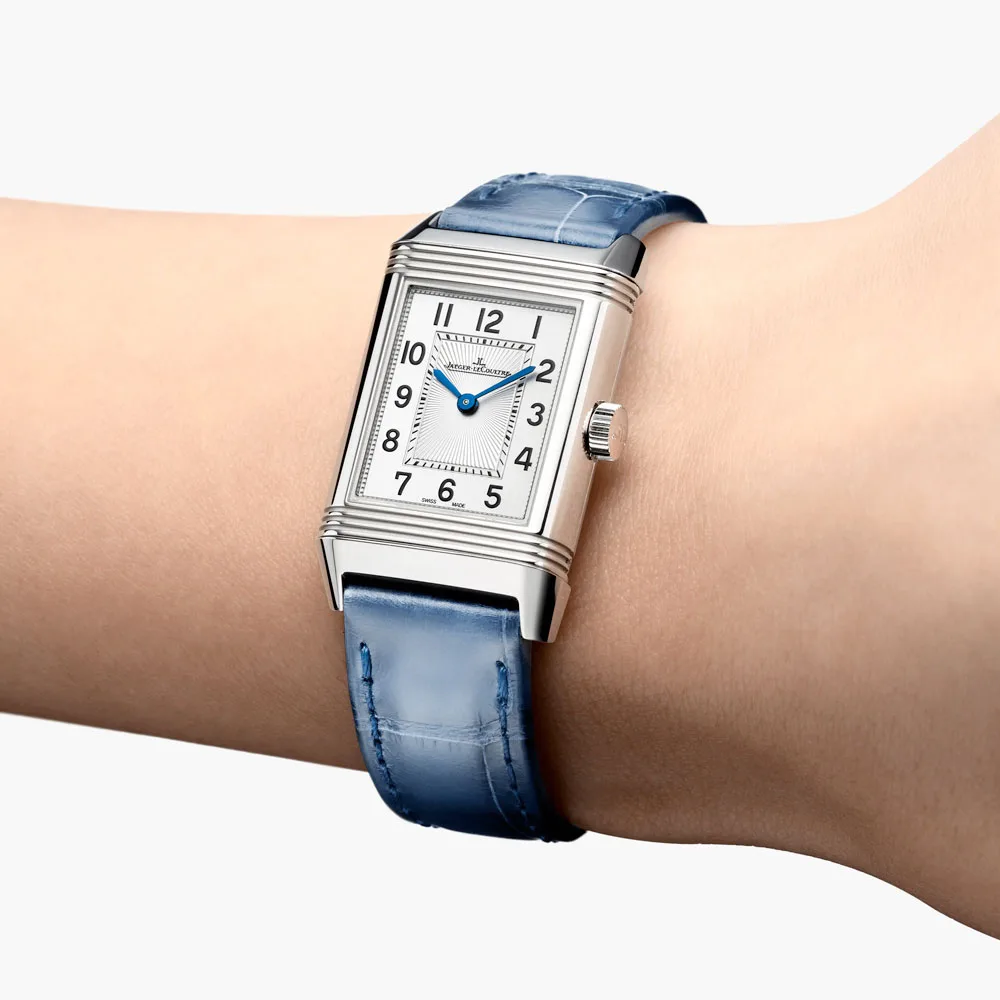 Jaeger-Lecoultre Q2668432 Reverso Classic Small Duetto Stainless Steel - Diamond Silver Dial Watch - Image 3