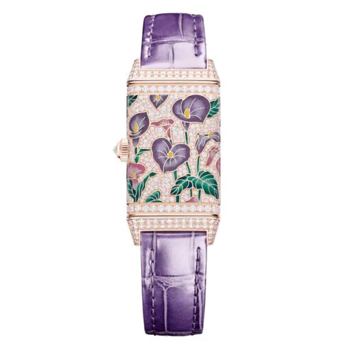 Jaeger-Lecoultre Q3292435 Reverso One Precious Flowers Pink Gold - Diamond Mother-Of-Pearl Dial Watch - Image 2