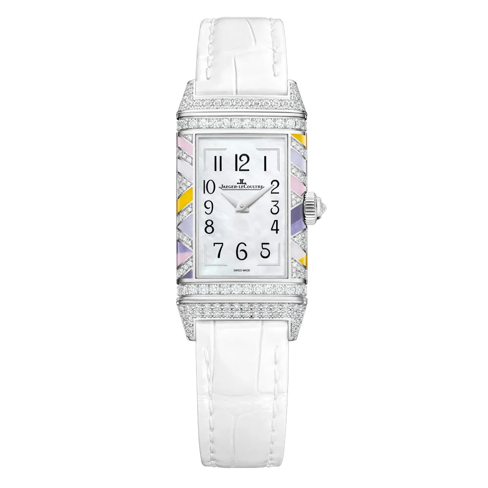 Jaeger-Lecoultre Q3293433 Reverso One Precious Colours White Gold - Diamond Mother-Of-Pearl Dial Watch