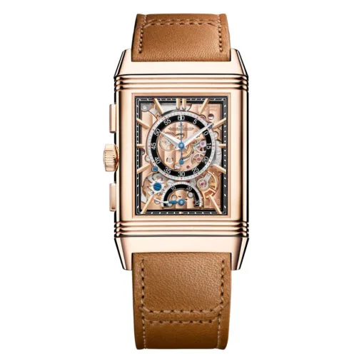 Jaeger-Lecoultre Q389256J Reverso Tribute Chronograph Pink Gold Dial Watch - Image 2