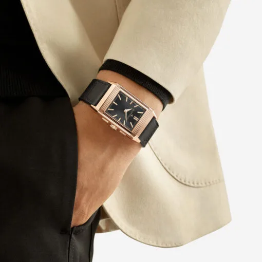 Jaeger-Lecoultre Q389257J Reverso Tribute Chronograph Pink Gold Black Dial Watch - Image 3