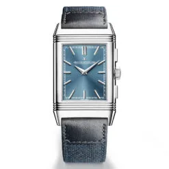 Jaeger-LeCoultre Q389848J Reverso Tribute Chronograph Stainless Steel Blue Dial Watch