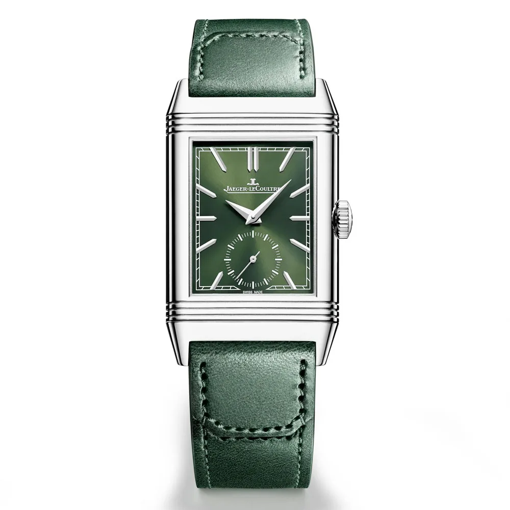 Jaeger-Lecoultre Q397843J Reverso Tribute Monoface Small Seconds Stainless Steel Green Dial Watch