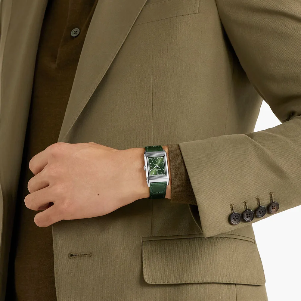 Jaeger-Lecoultre Q397843J Reverso Tribute Monoface Small Seconds Stainless Steel Green Dial Watch - Image 3