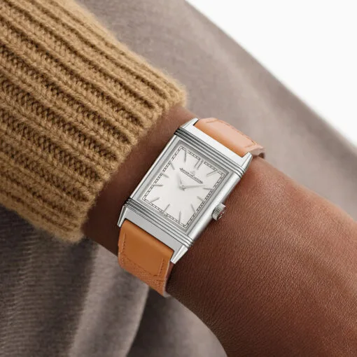 Jaeger-Lecoultre Q7168420 Reverso Tribute Monoface Midsize Stainless Steel Silver Dial Watch - Image 3