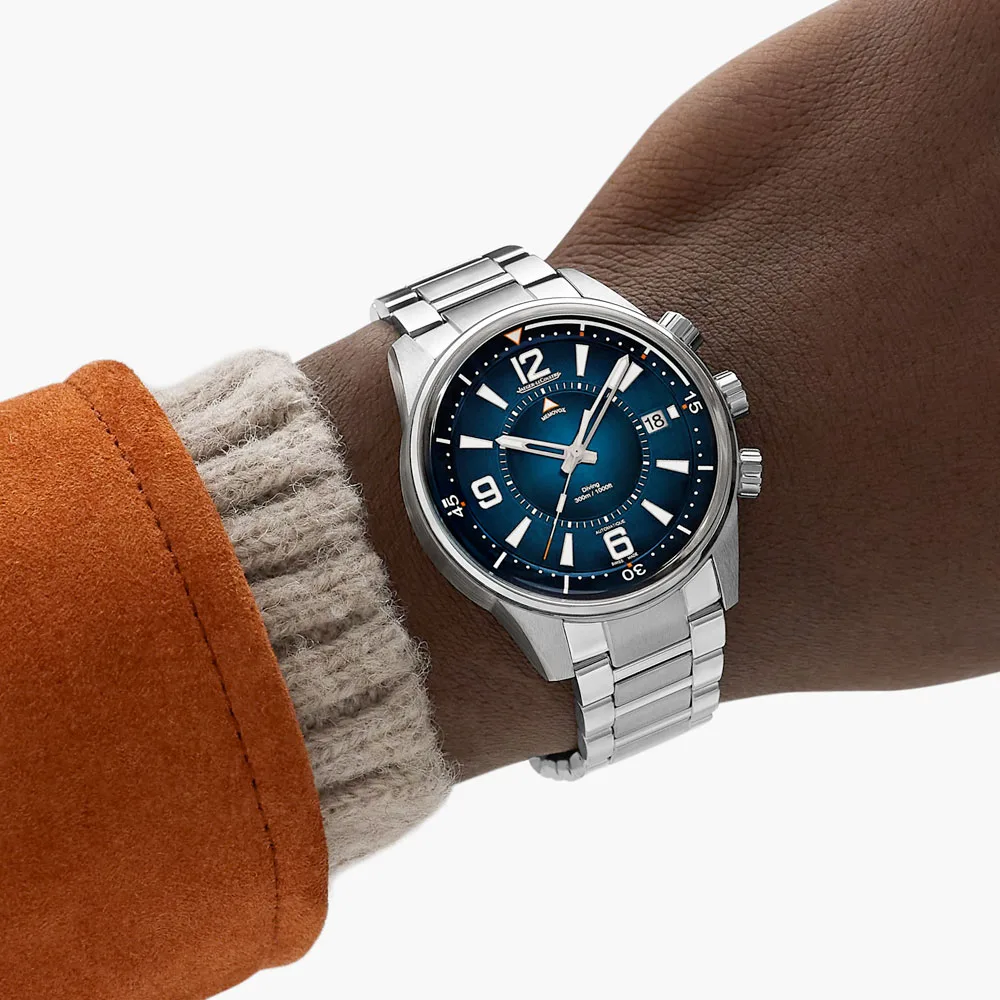 Jaeger-Lecoultre Q903818J Polaris Mariner Memovox Stainless Steel Blue Dial Watch - Image 3