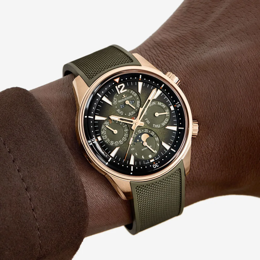 Jaeger-Lecoultre Q908263J Polaris Perpetual Calendar Pink Gold Green Dial Watch - Image 2
