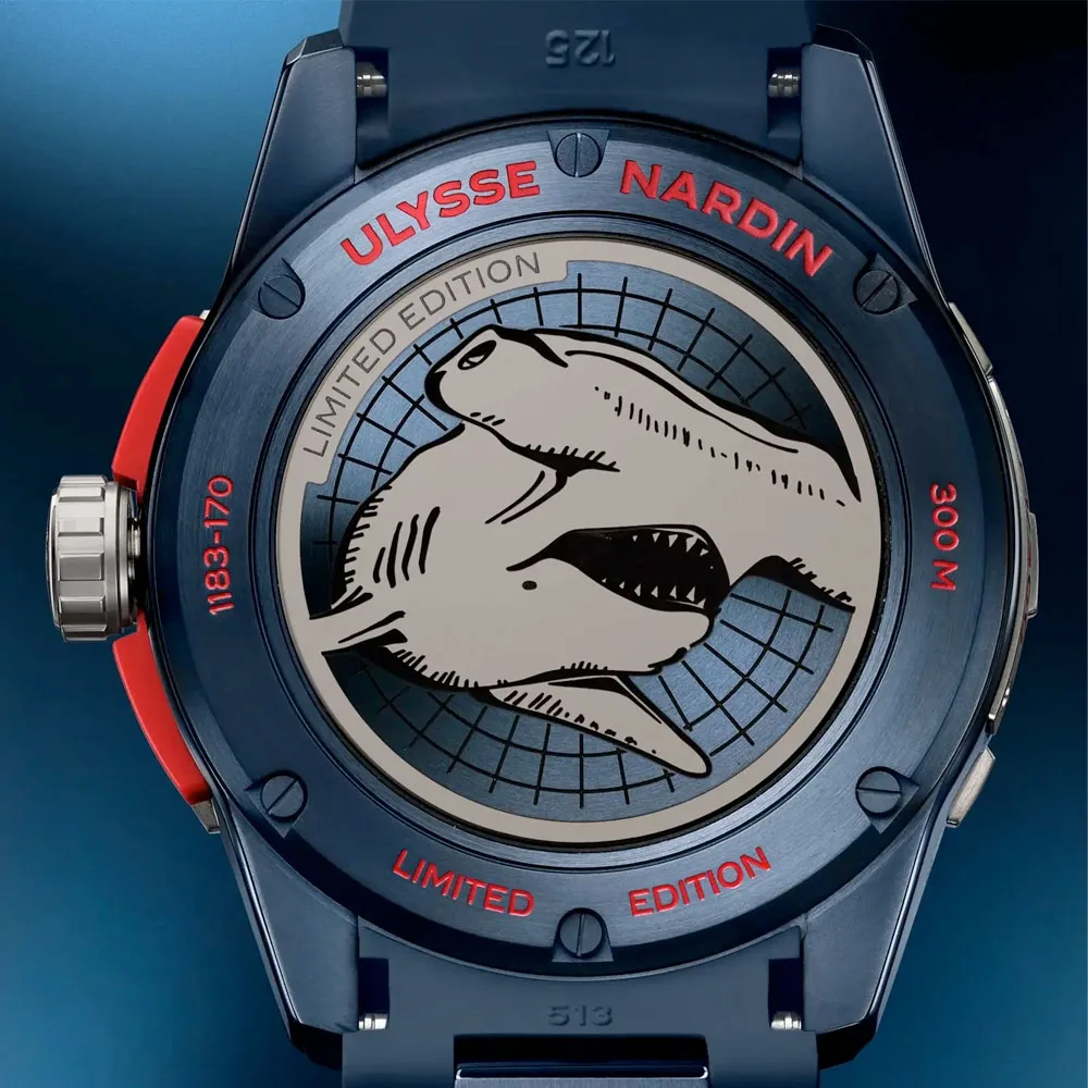 Ulysse Nardin 1183-170Le-3A-Hammer/0A Diver Hammerhead Shark 44Mm Blue Dial Watch - Image 2