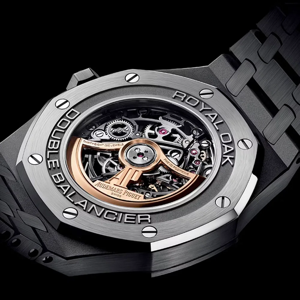 Audemars Piguet 15416Ce.oo.1225Ce.02 Royal Oak Double Balance Wheel Openworked Ceramic Skeleton Dial Watch - Image 2