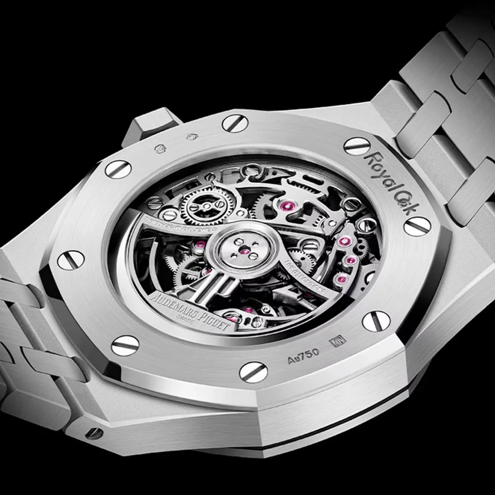 Audemars Piguet 15467Bc.oo.1256Bc.01 Royal Oak Double Balance Wheel Openworked White Gold Skeleton Dial Watch - Image 2