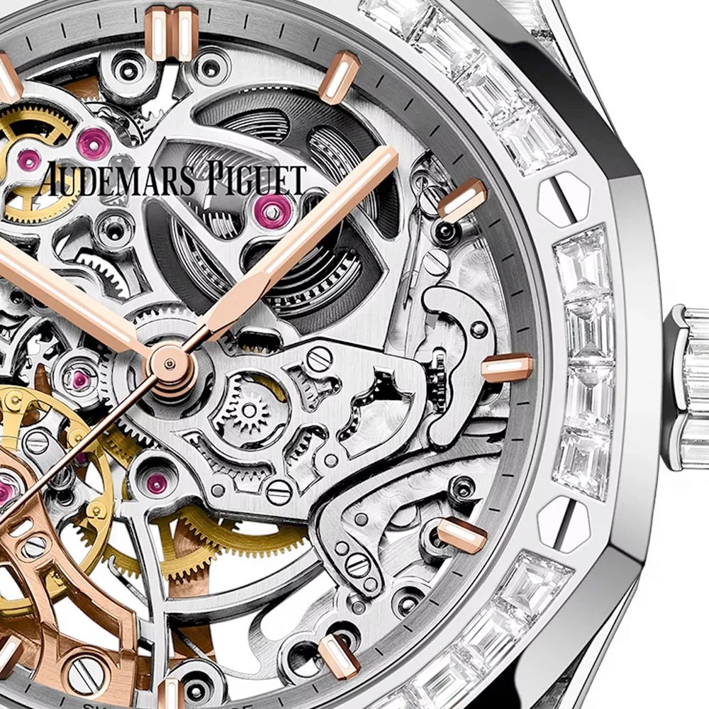 Audemars Piguet 15469Bc.zz.1260Bc.01-A Royal Oak Double Balance Wheel Openworked White Gold - Diamond Skeleton Dial Watch - Image 2