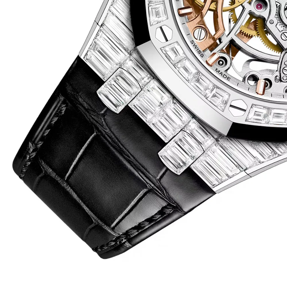 Audemars Piguet 15469Bc.zz.d001Cr.01 Royal Oak Double Balance Wheel Openworked Alligator White Gold - Diamond Skeleton Dial Watch - Image 3