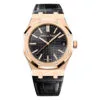 Audemars Piguet 15510Or.oo.d002Cr.02 Royal Oak Selfwinding Pink Gold Alligator Black Dial Watch