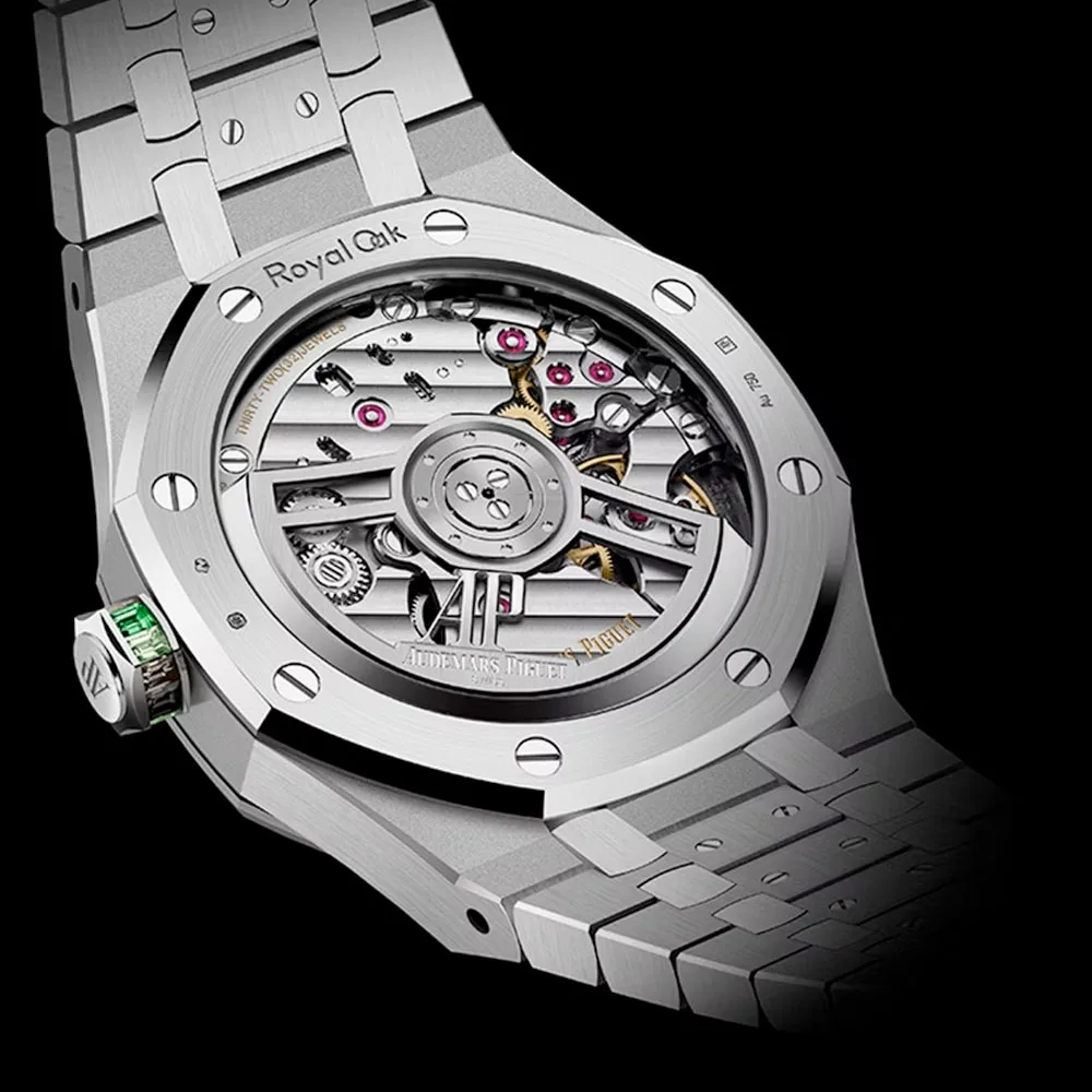 Audemars Piguet 15514Bc.yy.1284Bc.02 Royal Oak Selfwinding Green Camouflage Gem‑Set Dial Watch - Image 2