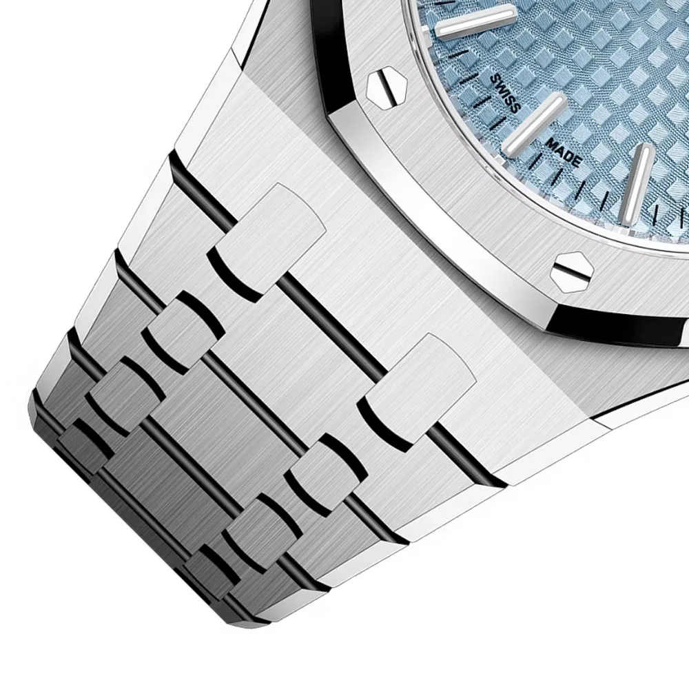 Audemars Piguet 15550St.oo.1356St.08 Royal Oak Selfwinding Stainless Steel Ice Blue Dial Watch - Image 3