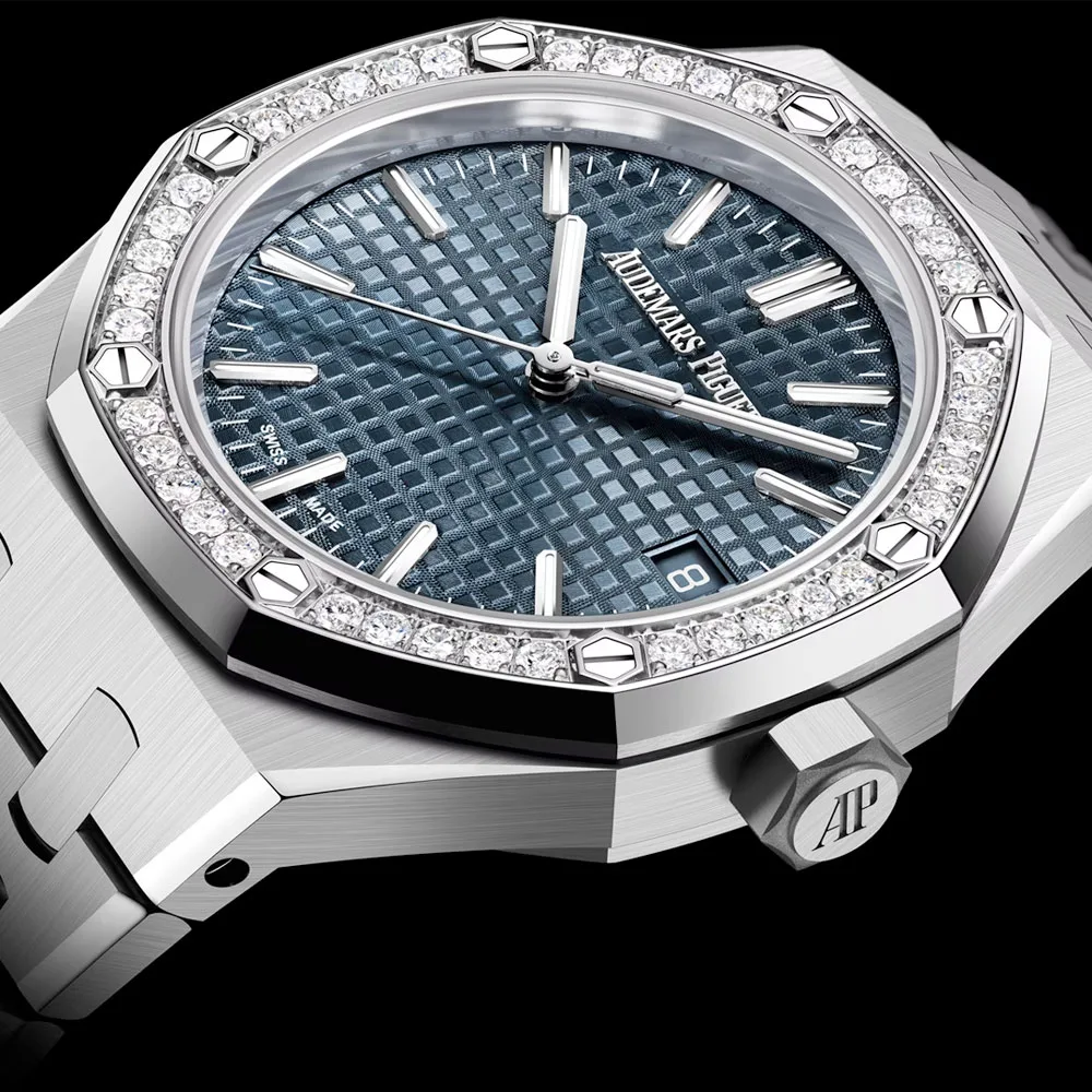 Audemars Piguet 15551St.zz.1356St.05 Royal Oak Selfwinding Stainless Steel - Diamond Blue Dial Watch - Image 2