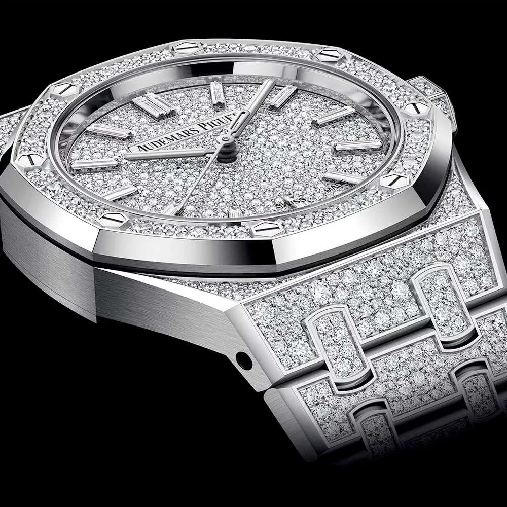 Audemars Piguet 15552Bc.zz.1358Bc.01 Royal Oak Selfwinding Whtie Gold - Snow-Set Dial Watch - Image 2